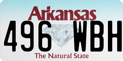 AR license plate 496WBH