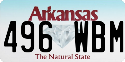AR license plate 496WBM