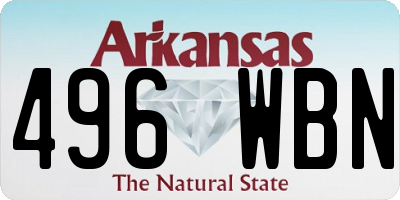 AR license plate 496WBN