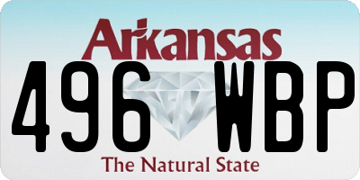 AR license plate 496WBP