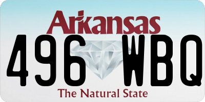 AR license plate 496WBQ