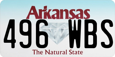 AR license plate 496WBS