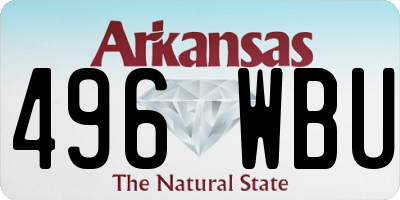 AR license plate 496WBU