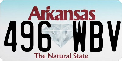 AR license plate 496WBV