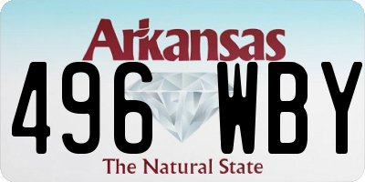 AR license plate 496WBY