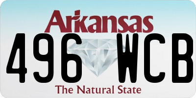 AR license plate 496WCB