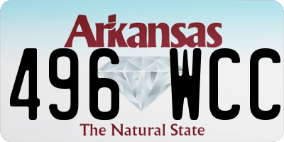 AR license plate 496WCC
