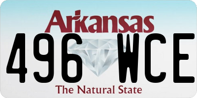 AR license plate 496WCE