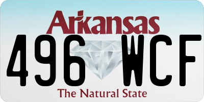 AR license plate 496WCF