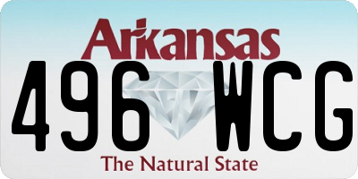 AR license plate 496WCG