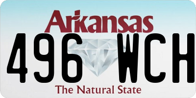 AR license plate 496WCH