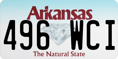 AR license plate 496WCI