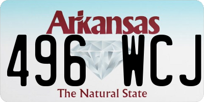 AR license plate 496WCJ