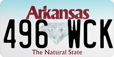 AR license plate 496WCK