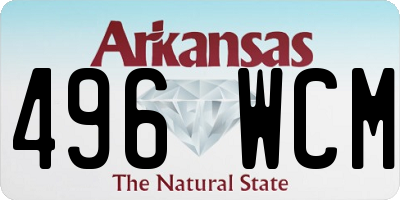 AR license plate 496WCM
