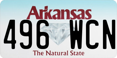 AR license plate 496WCN