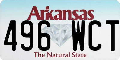 AR license plate 496WCT