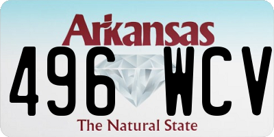 AR license plate 496WCV