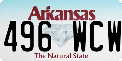 AR license plate 496WCW