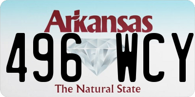 AR license plate 496WCY