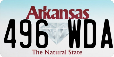AR license plate 496WDA