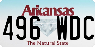 AR license plate 496WDC