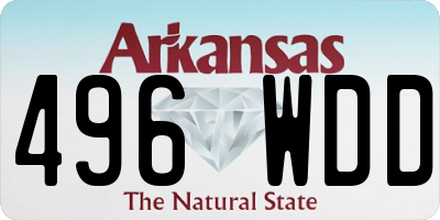 AR license plate 496WDD