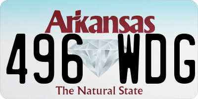 AR license plate 496WDG
