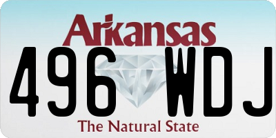AR license plate 496WDJ