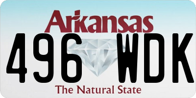 AR license plate 496WDK