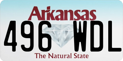 AR license plate 496WDL