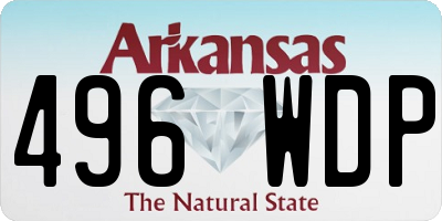AR license plate 496WDP