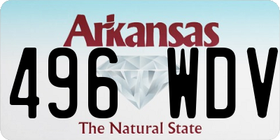 AR license plate 496WDV