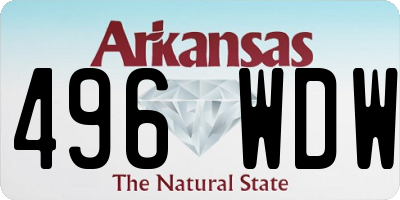 AR license plate 496WDW