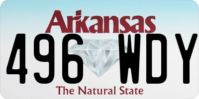 AR license plate 496WDY