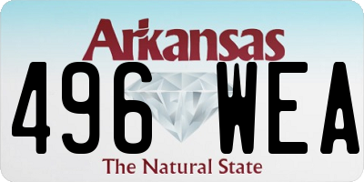 AR license plate 496WEA