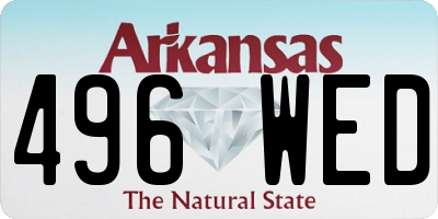 AR license plate 496WED