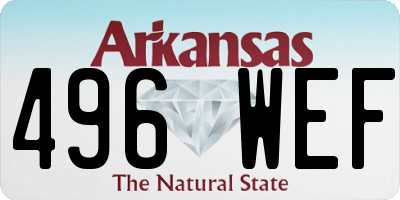 AR license plate 496WEF