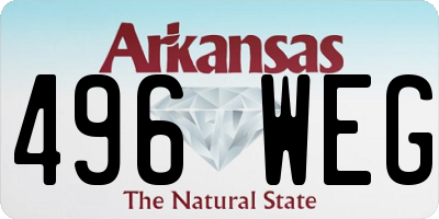 AR license plate 496WEG