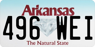 AR license plate 496WEI