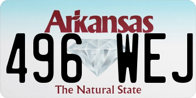 AR license plate 496WEJ