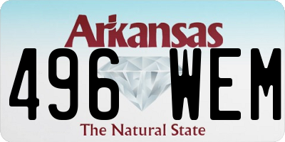 AR license plate 496WEM
