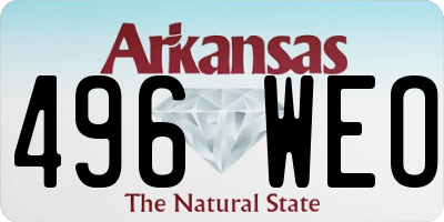 AR license plate 496WEO