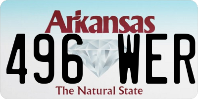 AR license plate 496WER
