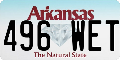 AR license plate 496WET