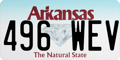 AR license plate 496WEV