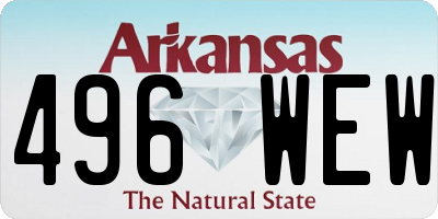AR license plate 496WEW