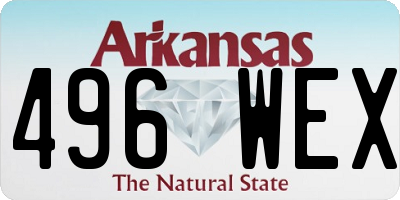 AR license plate 496WEX