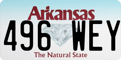 AR license plate 496WEY
