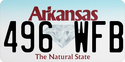 AR license plate 496WFB